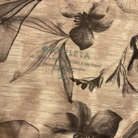 NWOT Athleta Stash Pocket Leggings Sz 2X in Inner Beauty Hearth Rose - Picture 6 of 10